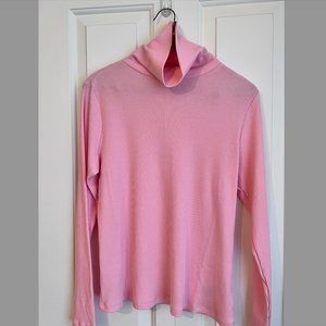 Pink Ribbed Turtleneck